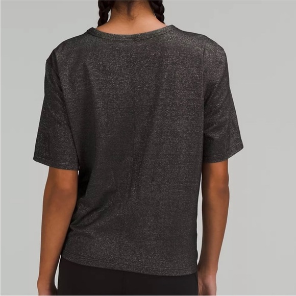 Lululemon Sparkle Crescent Short Sleeve Top Sz 4 - Picture 3 of 12